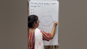 Symmetry lines of hexagon #viralshorts #shorts #symmetry #maths #ssc