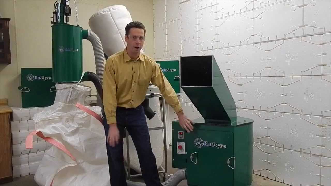 EnStyro Shredder Making Packing Peanuts