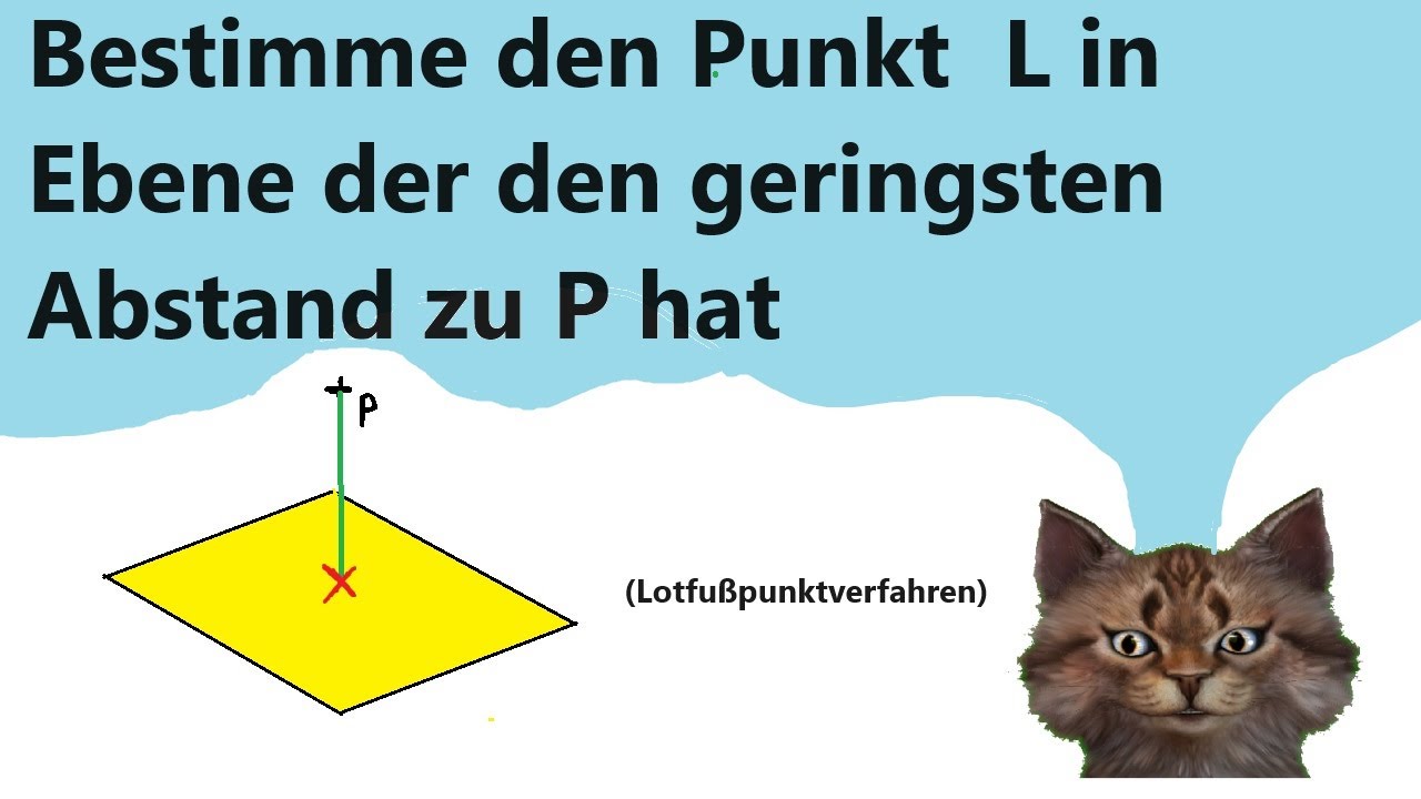 Lotfußpunktverfahren zum Bestimmen des Punktes in einer Ebene mit dem