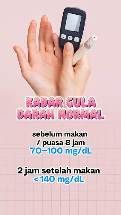 berapa sih kadar gula darah normal orang dewasa? #shorts #diabetes #guladarah