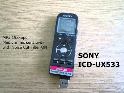 Sony ICD-UX533 recording quality