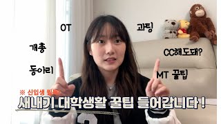 📢새내기 필독! 대학 생활 꿀정보들 모아보기 | OT 개총 필수?! : 동아리 : MT에서 살아남기 : CC : 과팅