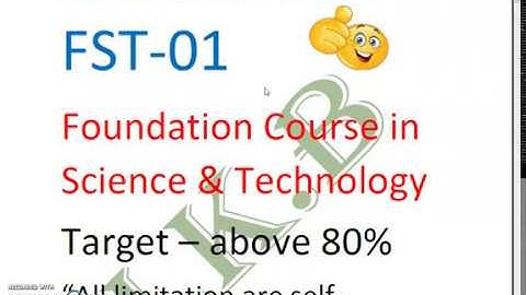 IGNOU FST-01 ASSIGNMENT | ASSIGNMENT SOLUTION 2020 FOR FST-01| FST-01| IMPORTANT QUESTIONS FST-1