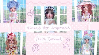 Hairstyles tutorial in Dress To Impress (Roblox)