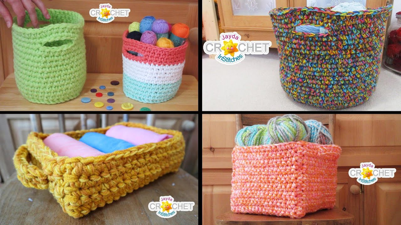 Crochet Baskets Jayda InStitches Playlist Walkthrough YouTube