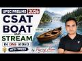CSAT Boat and Stream in One Video | Important CSAT Concepts &amp; Tricks | Prelims 2026 | Parvej Alam