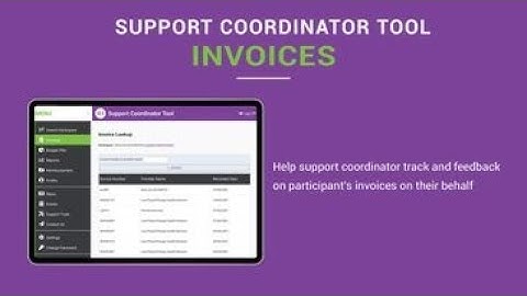 Support Coordinator Tool - Invoices