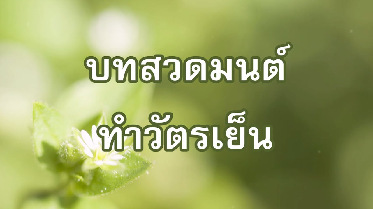 บทสวดทำวัตรเย็น แปล (แบบที่๔)