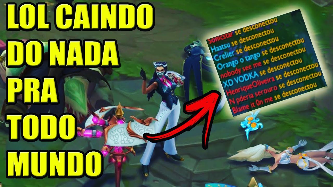 League of legends caindo toda hora