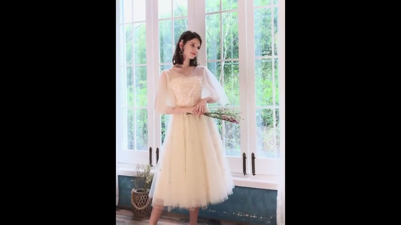 Chic Beautiful Champagne Bridesmaid Dresses