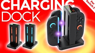 DOBE TNS-3192 Switch 2 Joy-Con Magnetic Quad Charging Dock ( Red&Green Light Charging Icons)