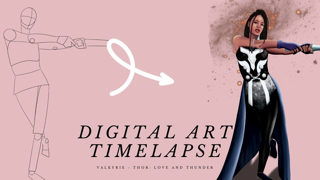 How to Draw Valkyrie from Thor: Love and Thunder