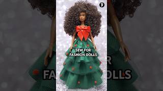 Sewing pattern. Christmas Dress for Fashion Dolls. #barbie #fashiondoll ##dollclothes ##barbiestyle