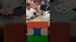 🇮🇳 India Flag on Rubik’s Cube in Seconds! 🤯 #rubikscube #viral #shorts #trending
