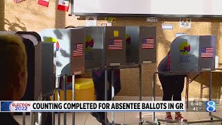 Counting completed for absentee ballots in GR