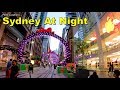 Sydney At Night - George Street Christmas Lights Walk | Sydney Australia