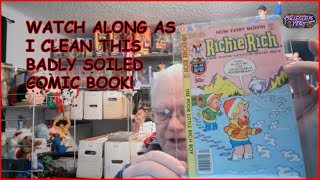 Using A Clic Eraser To Clean Comics.