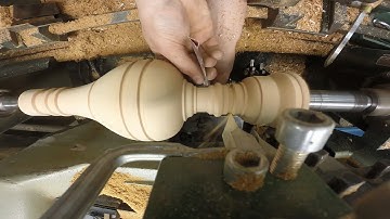 Baluster turning on copy lathe