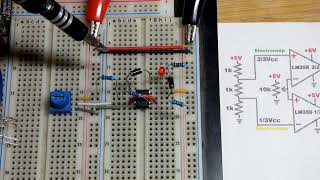 Op Amp Window Comparator using Diode OR Gate and LM358 Dual Operational Amplifier