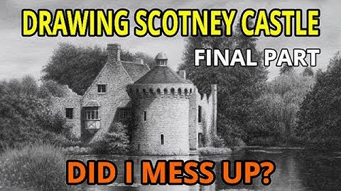 How To Draw Realistic Water Reflections - Scotney Castle Graphite Drawing - Final Part