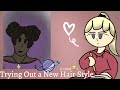 Trying Out a New Hair Style (I Tried)/ #drawing #timelapse 