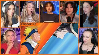 [GIRLS REACT] Naruto vs Sasuke Rooftop Fight | Naruto Ep 107 Girl Reaction Mashup