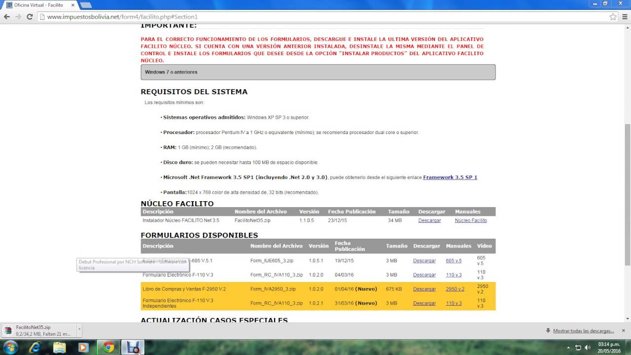 Instalar Facilito en Windows 7