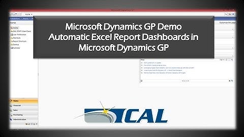 How To Use Automatic Excel Report Dashboards in Microsoft Dynamics GP