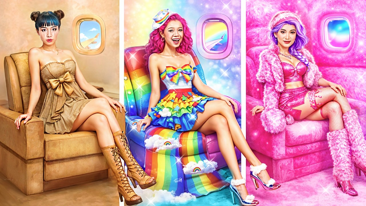 KPop Demon Hunters Makeover: Cartone vs Soffice vs Arcobaleno Huntrix IRL