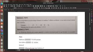 Algorithmes et python : Correction EFM  (Exercice + Solution)