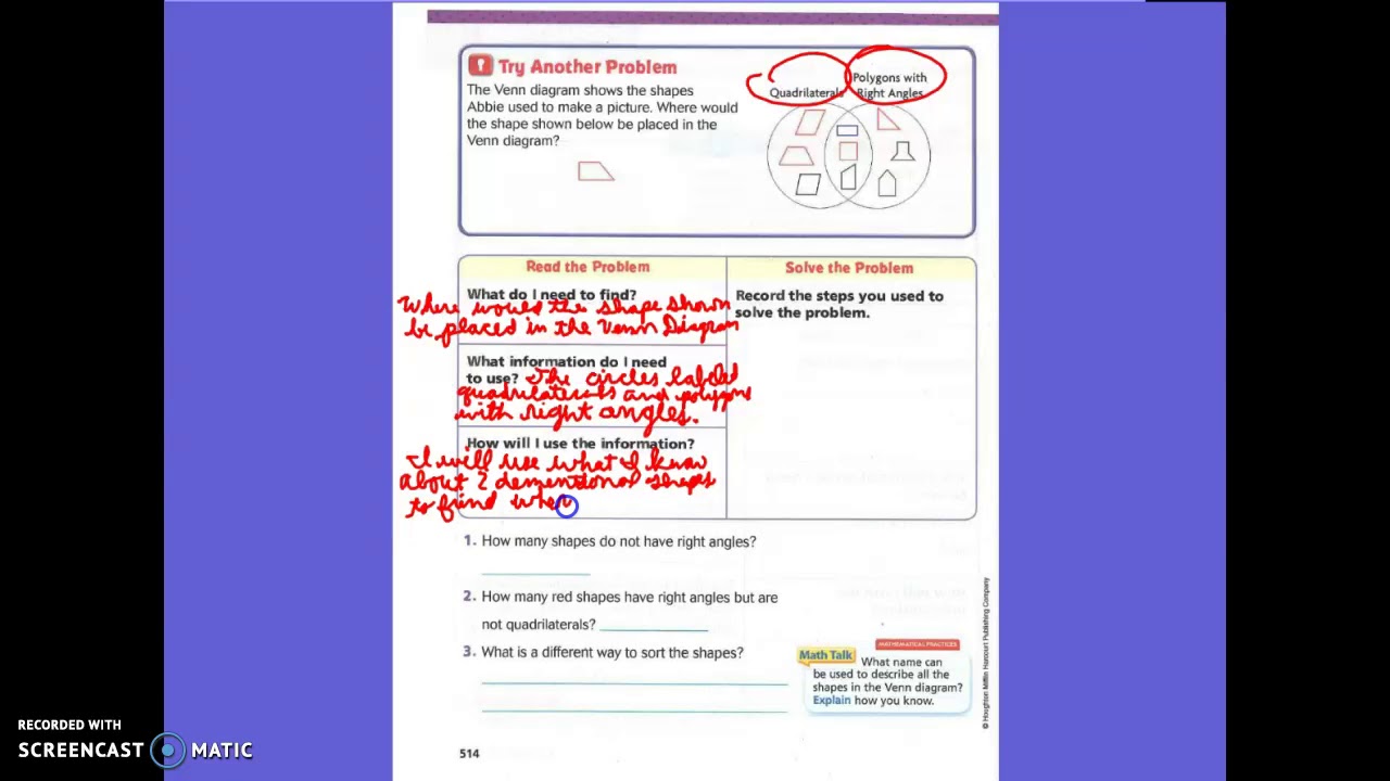 12.8 Problem Solving * Classify Plane Shapes (3rd) - YouTube