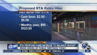 RTA set to hold series of public meetings to discuss proposed rate increase, reduced routes
