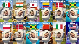 Skibidi Toilet but in different countries sound variations All Version Remix