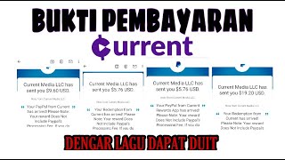 Total Pendapatan dari aplikasi Current Rewards | Dengar lagu dapat duit USD Paypal