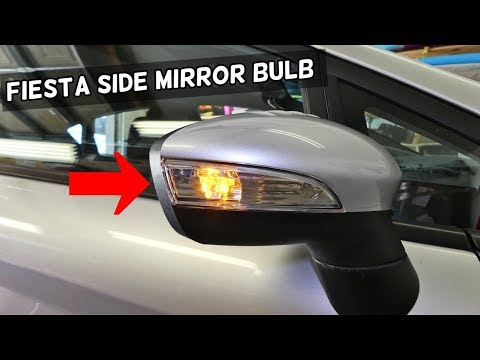 HOW TO REPLACE REMOVE SIDE MIRROR TURN SIGNAL LIGHT BULB ON FORD FIESTA MK7 ST