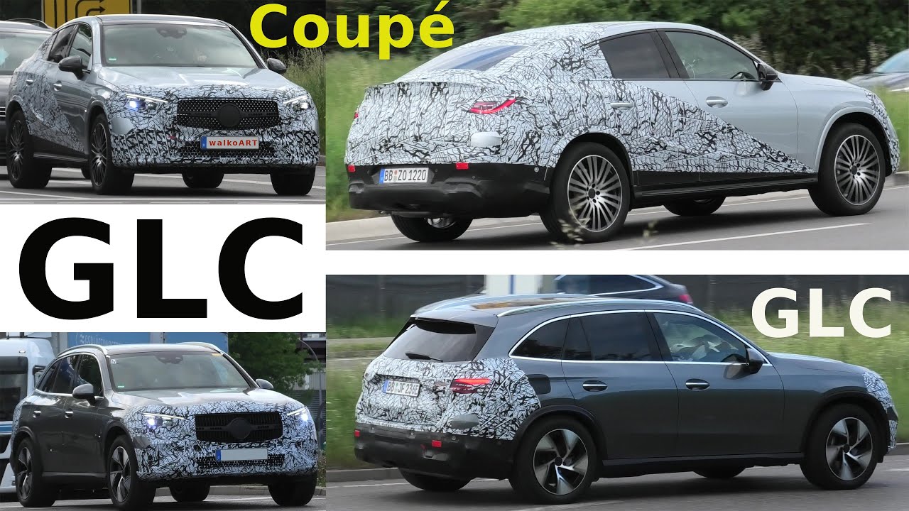 Mercedes Erlkönig GLC Coupé (C254) + GLC SUV (X254) * Weltpremiere * world  premiere * 4K SPY VIDEO 