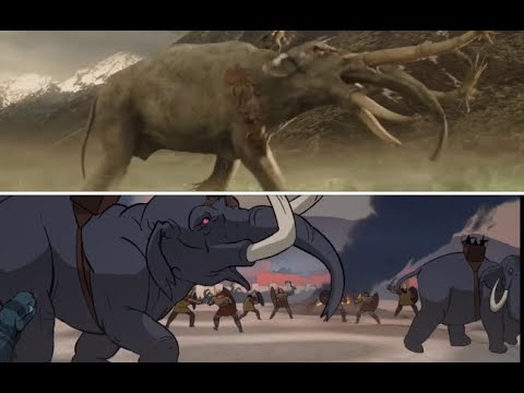 LOTR vs PRIMAL | War elephant scenes | side by side comparison