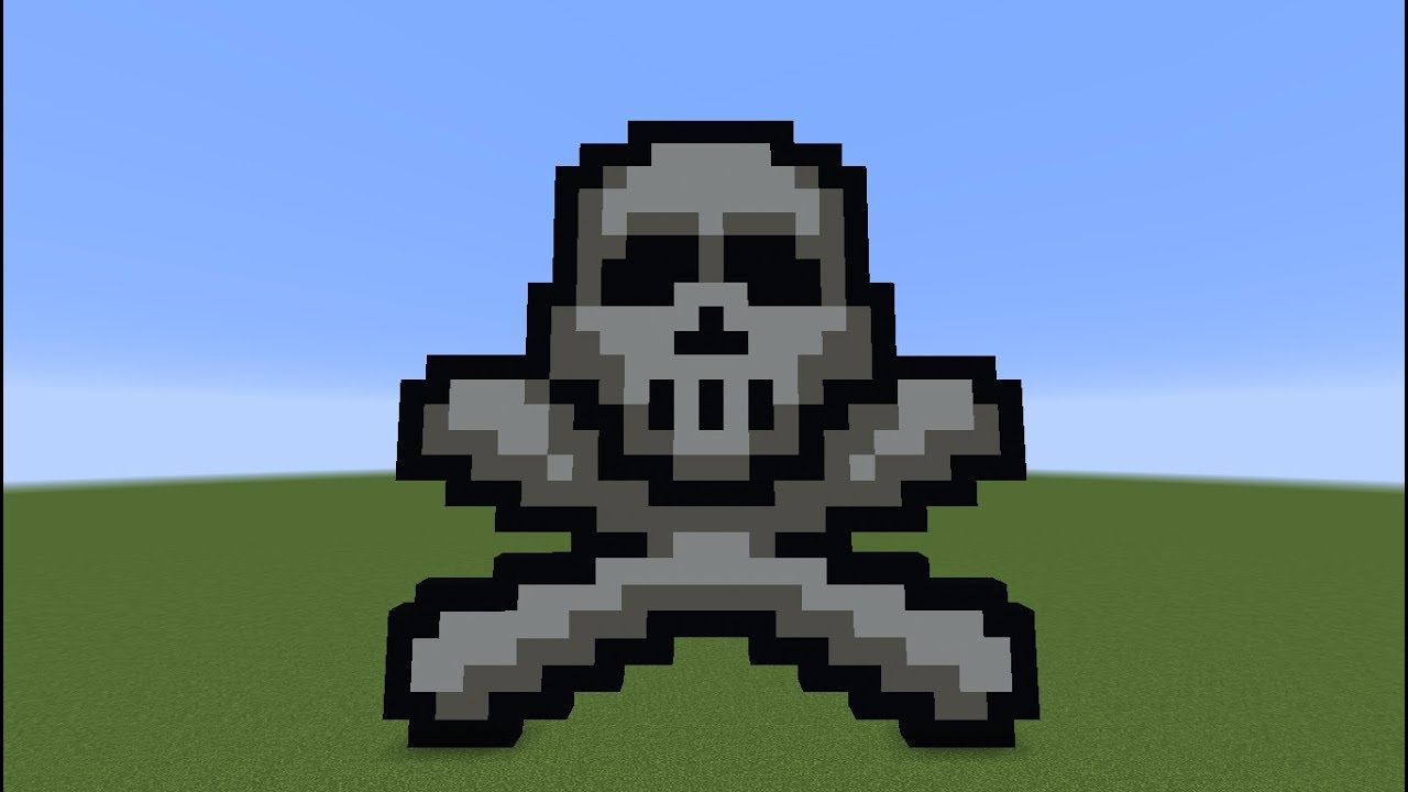 [TUTO Minecraft] Pixel Art : Crâne PVP (RuneScape) - YouTube