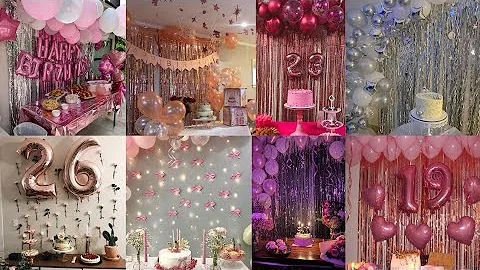 🎈🎉Simple Wall Birthday Decoration ldeas At Home/Balloon Decoration/Decor/Birthday Decoration/ideas