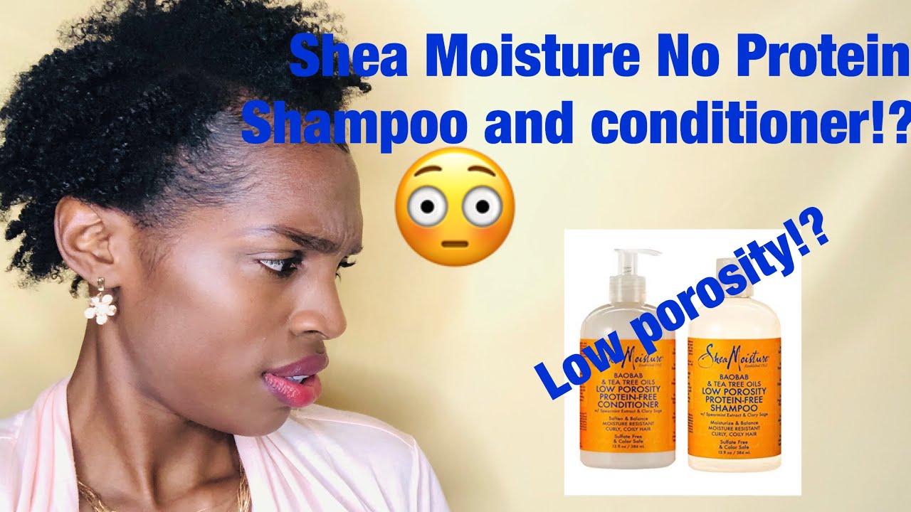 Shea Moisture Low Porosity- NO PROTEIN Shampoo and Conditioner Review ...