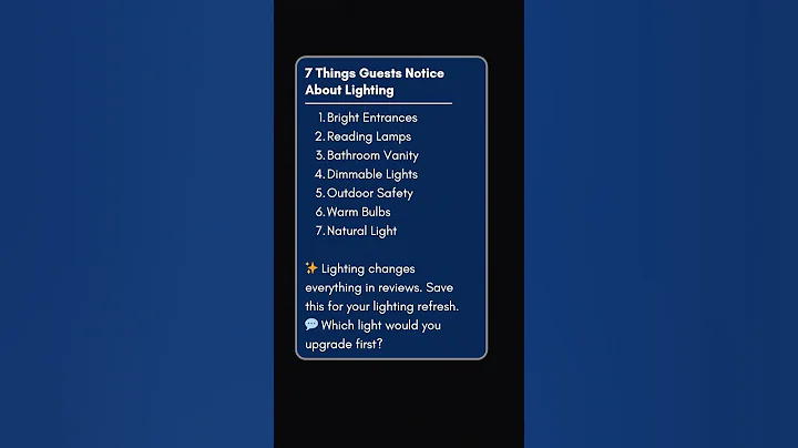 7 Things Guests Notice About Lighting | Airbnb, VRBO & HomeExchange Hosts