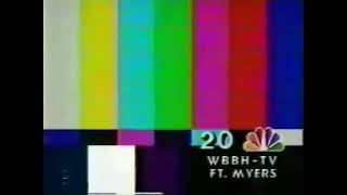 WBBH (NBC) Off-Air Color Bars 1989
