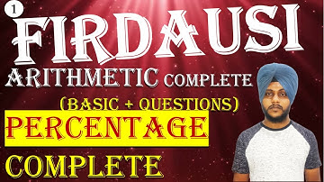 Percentage Complete ||FIRDAUSI Course on Complete Arithmetic || Balwinderlive #cdsmaths #afcatmaths