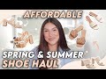 AFFORDABLE SPRING &amp; SUMMER SHOE HAULl! | Shoes Under $10 | Shoes for wide feet