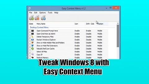 Tweak Windows 8 with Easy Context Menu