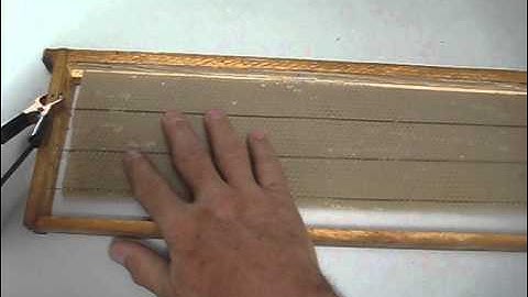 How to embed wire into wax foundation.