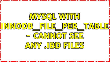 MySQL with innodb_file_per_table - cannot see any .ibd files