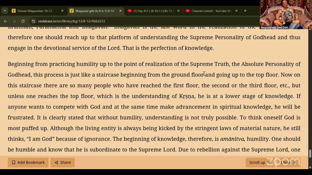 Day 451 | SB 10.7.3 | BG 13.8-12 contd | 9 MAR 2026 |