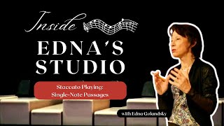 Inside Edna's Studio" Staccato Playing: Single-Note Passages