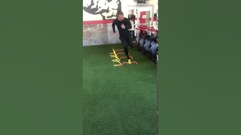Linear/lateral hurdle hops continuous